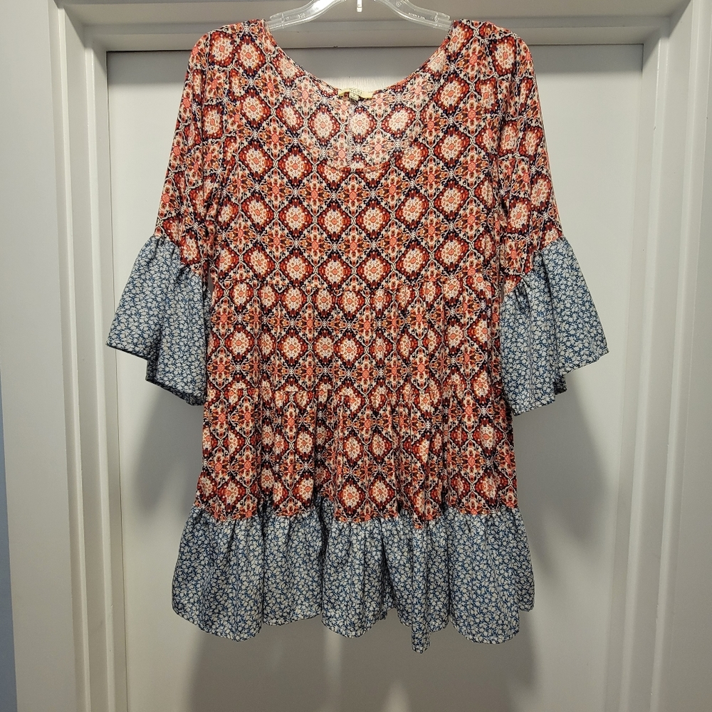 Kori America Shift Dress Women's Sz S Boho Chic